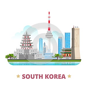 South Korea country design template Flat cartoon s photo