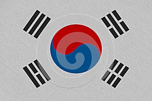south korea fabric flag
