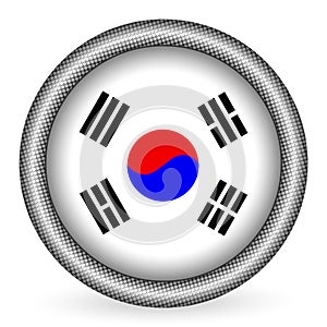 South Korea flag button