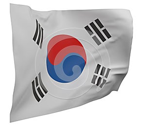 South korea flag isolated