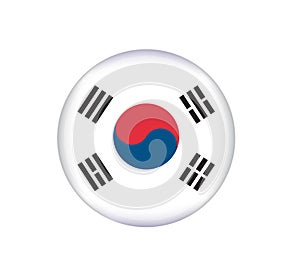 South Korea Flag Made with Official Korean National Colors