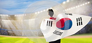 South Korea football team supporter on stadium