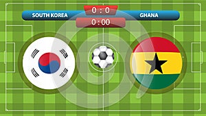 South Korea and Ghana soccer match template