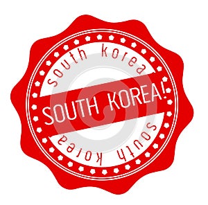 SOUTH KOREA stamp isolated on white