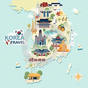 South Korea travel map