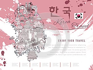 South Korea travel map