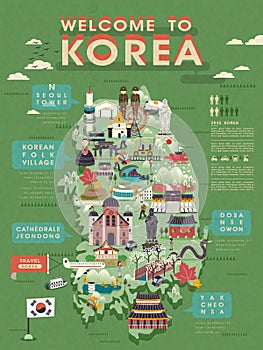 South Korea travel map