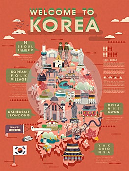 South Korea travel map