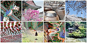 South Korea travel photo collage