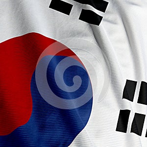 Sur coreano bandera detallado 