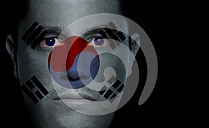 South Korean Flag - Male Face