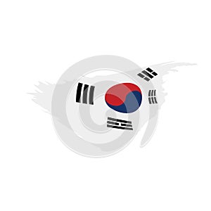 South Korean flag, vector illustration