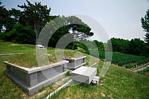 South Korean graves photo