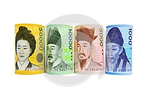 South Korean Won Currency.