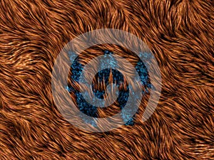 South Korean Won Currency Hair Fur Abstract Modern 3D Illustration Concept