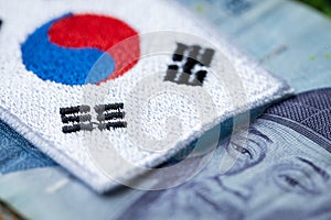 South Korean won and the symbol of South Korea, Financial concept related to Korea