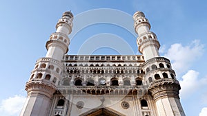 South Minaets of Charminar, Hyderabad, Telangana.  Constructed in 1591