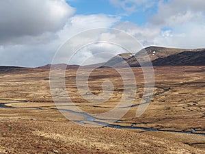 South Monadhliath mountains, river Spey, Scotland