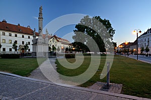 South Moravia, Valtice, square with a statue