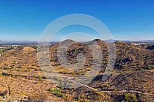 South Mountain Park and Preserve, Pima Canyon Hiking Trail, Phoenix, Southern Arizona desert.