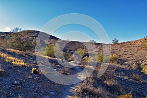 South Mountain Park and Preserve, Pima Canyon Hiking Trail, Phoenix, Southern Arizona desert.