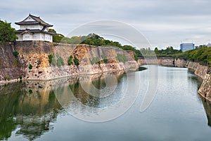 South Outer Moat of Osaka Castle.  Chuo-ku. Osaka. Japan