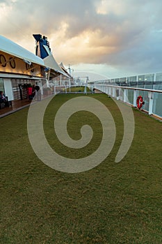 Bocce Lawn bowling grass area on Celebrity Eclipse