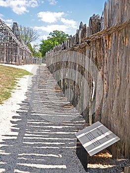 The South Palisade Wall to keep out intruders.