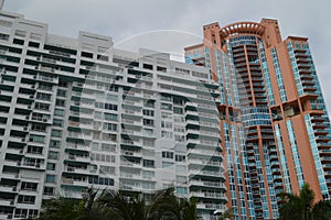 South Pointe and Portofino Tower, South Beach, Miami, Florida