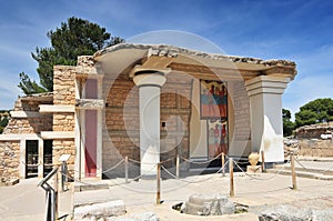 The south propylaeum of legendary Knossos palace. Crete, Greece