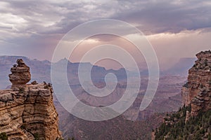 South Rim Grand Canyon Monsoon Storm