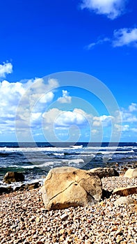 South Sardinia, rocks on the beach