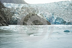 South Sawyer Glacier at the end of Tracy`s Arm, Alaska