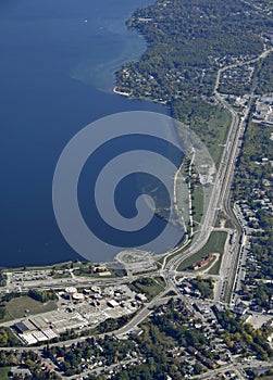 South shore Park Barrie, aerial