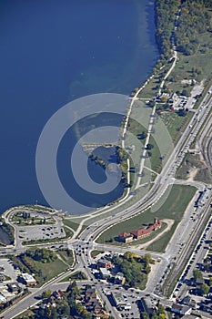 South shore Park Barrie, aerial photo
