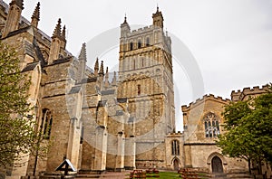 The south side of Exeter Cathedral. Exeter. Devon. England
