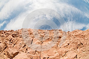 South Sinai landscape with rock and sky