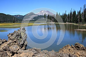 South Sister from Sparks Lake