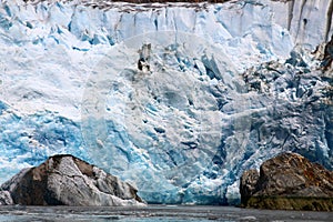 Sawyer Glacier in the Tracy Armin the Boundary Ranges of Alaska, United States photo