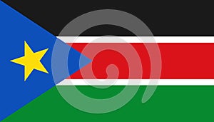 South Sudan flag icon in flat style. National sign vector illustration. Politic business concept