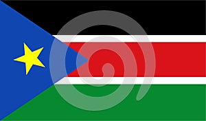 South Sudan Flag Vector Illustration EPS