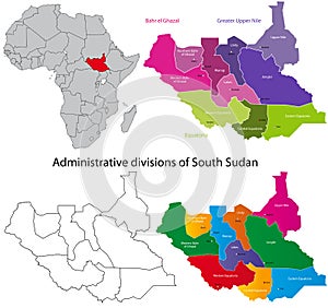 South Sudan map