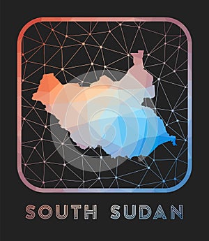 South Sudan map design.