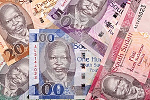 South Sudanese money, a background photo