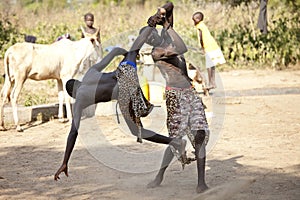 South Sudanese wrestlers