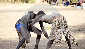 South Sudanese wrestlers in South Sudan