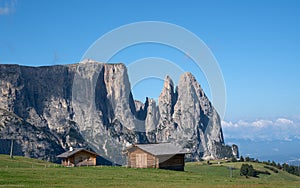 South Tirol with famous Schlern mountain, Italy, Europe