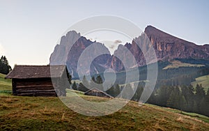 South Tirol with famous Seiser Alp, Italy, Europe