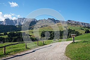 South Tirol with famous Seiser Alp, Italy, Europe