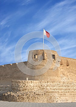 South tower of Arad fort with parrot beak opening